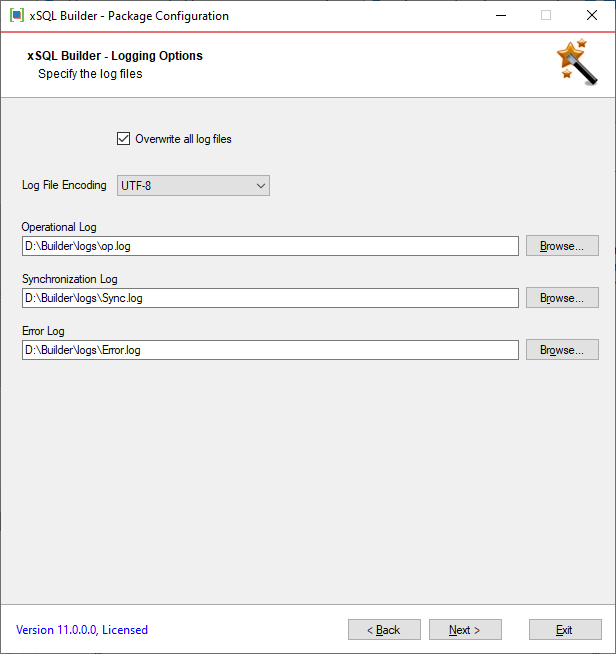 Logging options