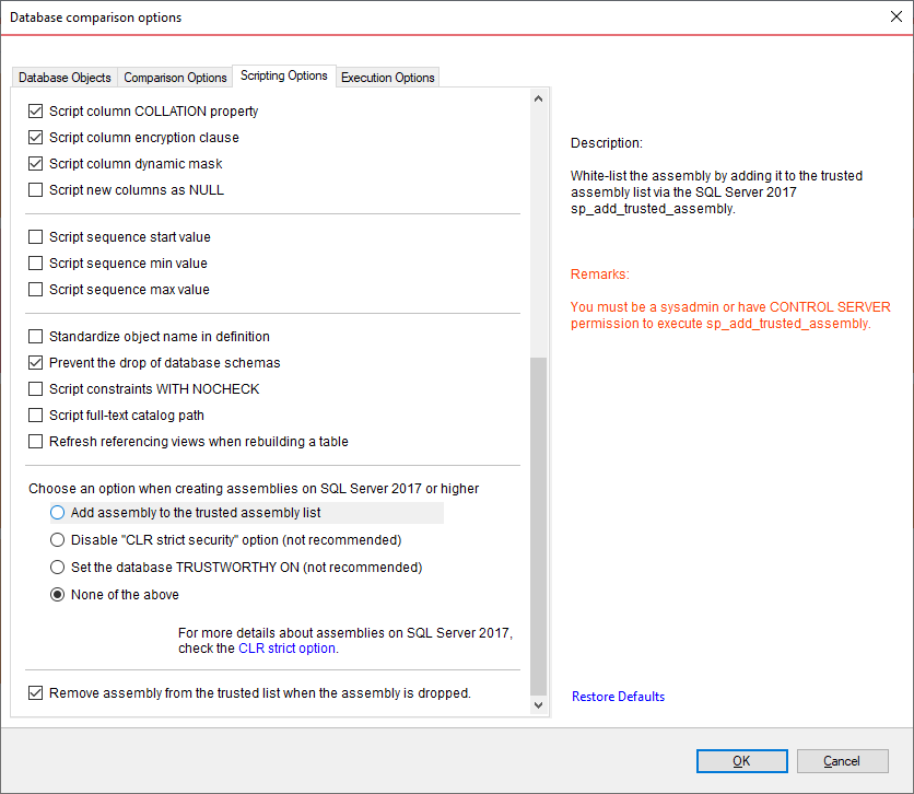 CLR Assembly Options