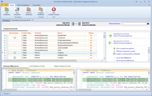 Schema Compare for SQL Server