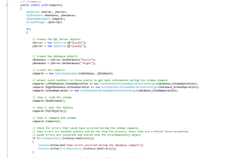 Schema Compare for SQL Server